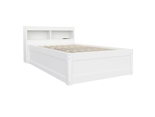 Lit coffre 90x200 cm SOGEU coloris blanc