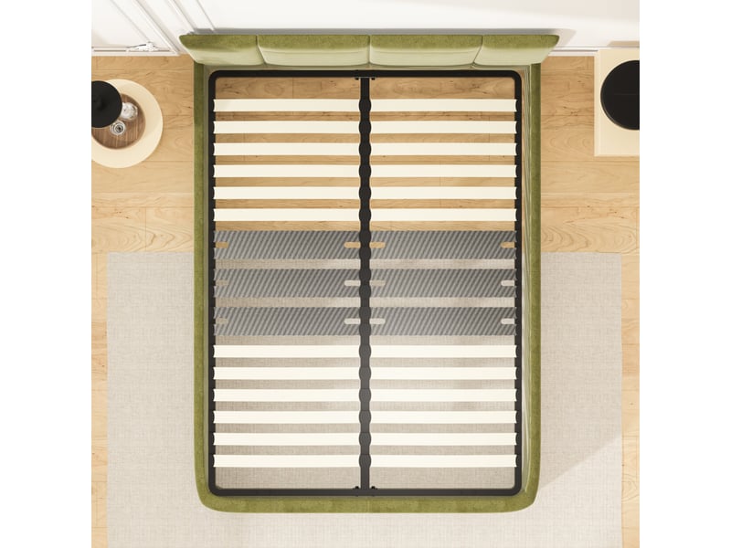  Cadre lattes 140x190 cm, 2x15 lattes peuplier naturel  - Conforama D
