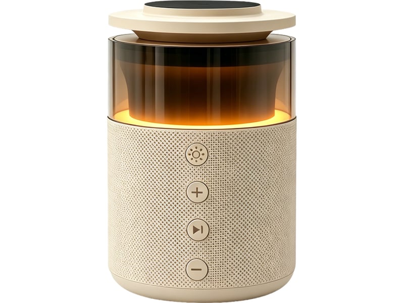  Enceinte bluetooth et station de charge sans fil induction magsafe 15w force play beige FPYMS5IN1SPEAKERS - Conforama C