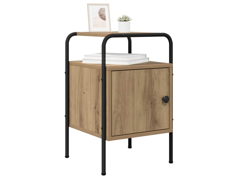  Table de chevet - cabinet de chevet - table de nuit 2 pc chêne artisanal 35 x 36,5 x 56 cm  - Conforama A