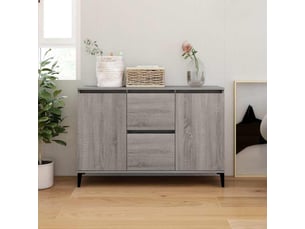 Buffet - bahut - meuble de rangement sonoma gris 102x35x70 cm bois d'ingénierie