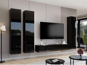 Meuble tv coloris noir 40 cm <strong></strong>  <strong></strong>