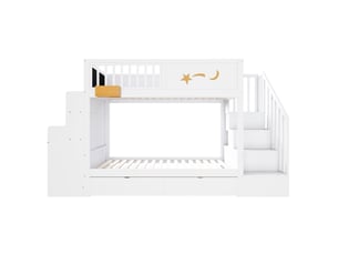 Lit superposé 90x200 cm MAISONORA coloris blanc
