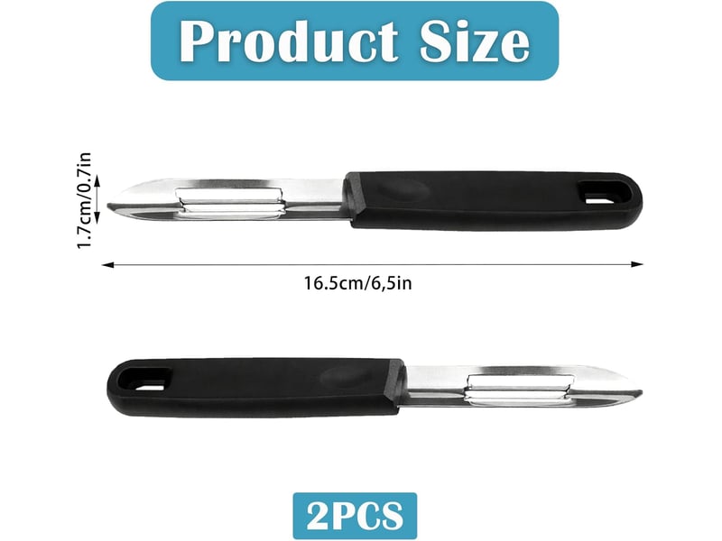  2 pièces éplucheur en acier inoxydable, éplucheur universel pour légumes, pour éplucher pommes de terre, carottes,légumes et fruits  - Conforama B