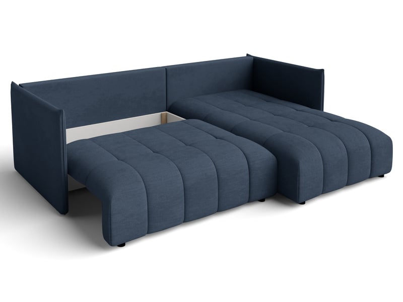  Canapé d'angle bleu avec fonction couchage cosmova 245 cm Cosmova - Conforama E