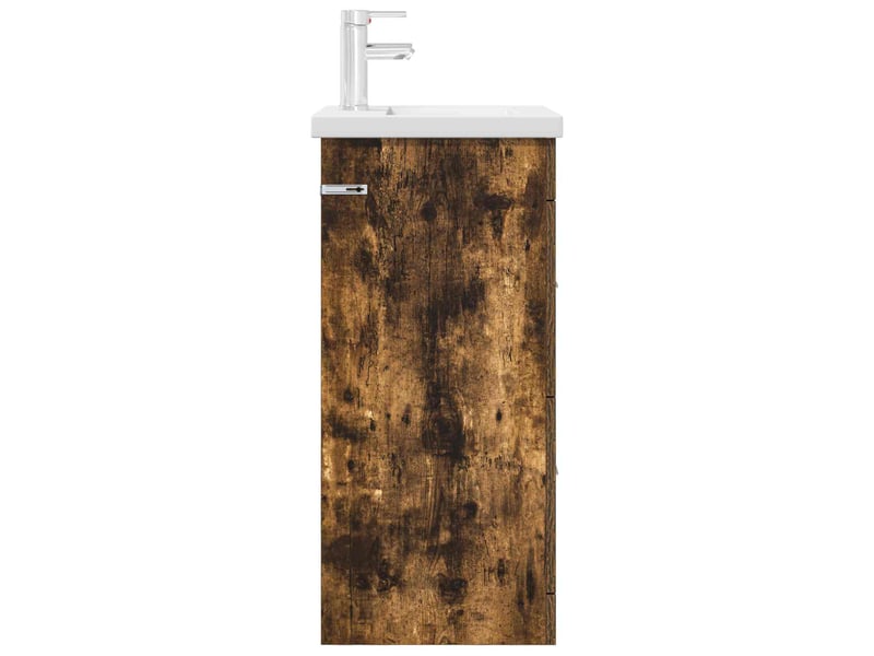 Meuble de salle de bain avec évier chêne fumé 42x40x84.5 cm shl2431 - Conforama D