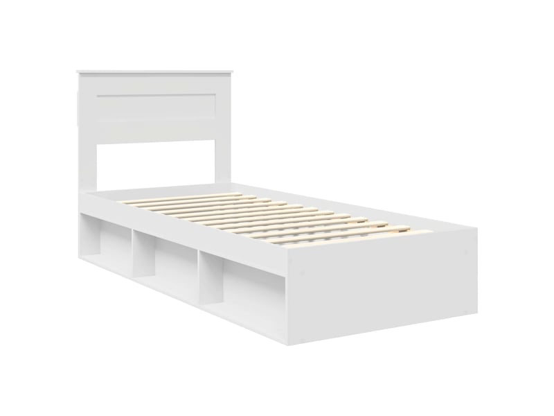  Lit simple- lit adulte -  cadre de lit blanc 100 x 200 cm bois de pin massif  - Conforama C