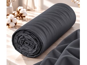 Drap housse 2 en 1 imperméable 90 x 190 cm coton 57 fils duo protect ardoise