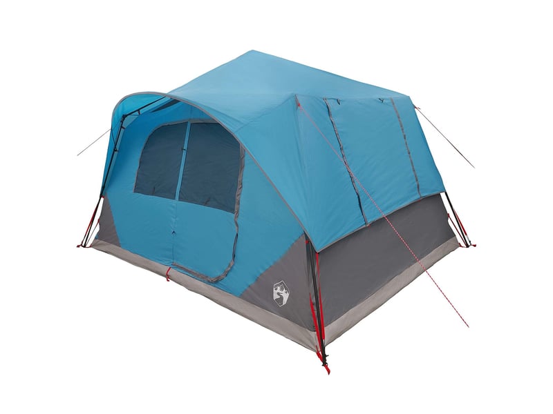 Tente instantanée, tente de camping 8 personne bleu polyester et acier - Conforama C