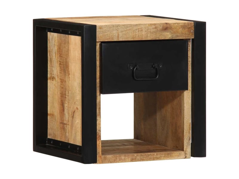 Lot de 2 tables de chevet - cabinet de chevet - table de nuit 40x35x40 cm bois de manguier massif brut - Conforama D