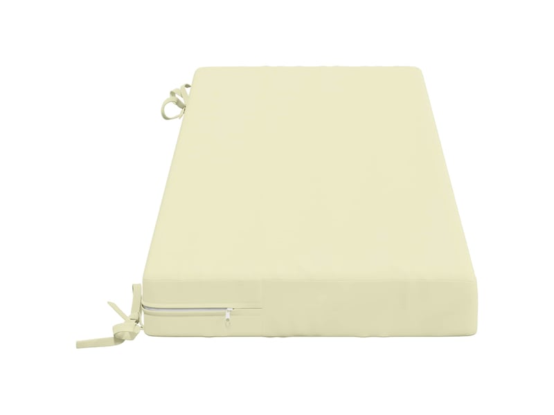  Lot de 2 coussins de banc, coussins d'assise soest 100 % polyester crème cf57190  - Conforama D