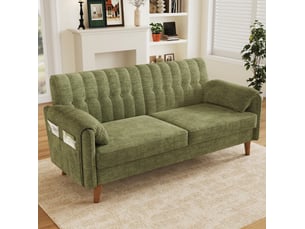 Canapé droit fixe <strong>DESMIU</strong> <strong></strong> 2 places Polyester vert