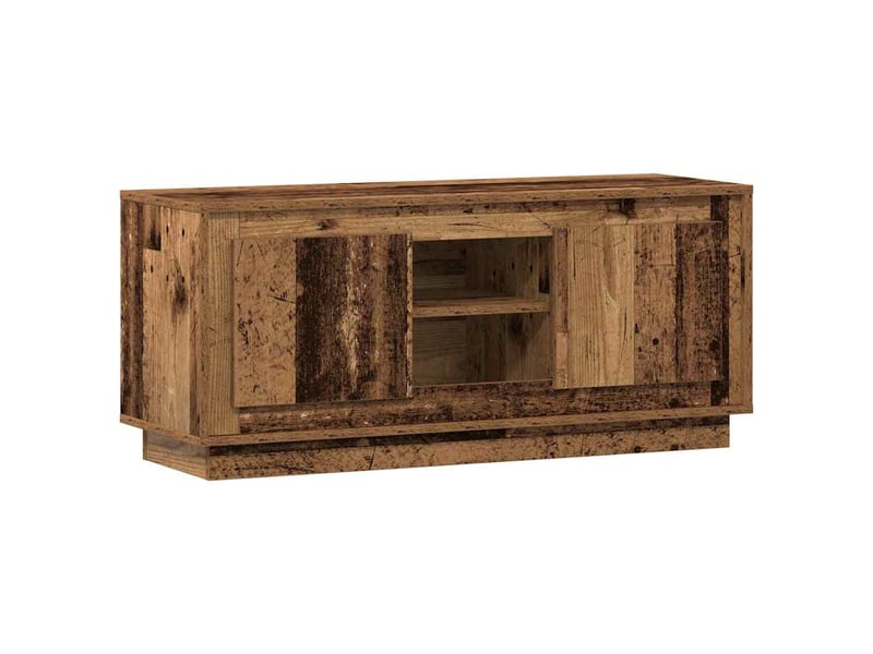  Meuble tv - banc tv - meuble de rangement 102 x 35 x 45 cm bois ancien bois d'ingénierie  - Conforama A