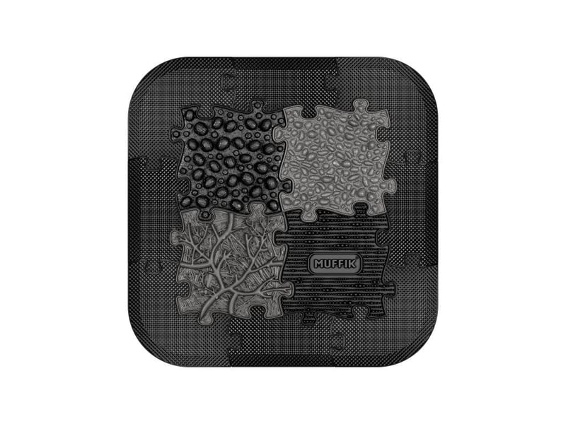  Tapis sensoriel muffik ensemble power - 12 pièces, noir, graphite MFK-117 - Conforama A
