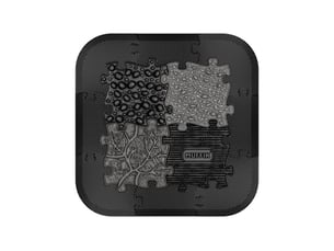 Tapis sensoriel muffik ensemble power - 12 pièces, noir, graphite