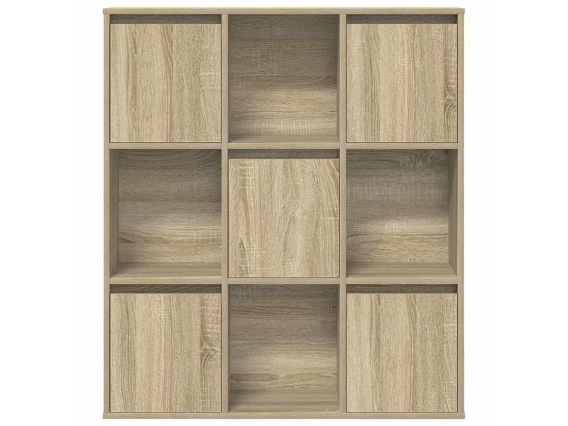  Bibliothèque, meuble de rangement salon chêne sonoma 89x24x101,5 cm bois d'ingénierie  - Conforama D