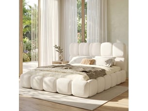 Lit 2 places 180x200 cm ELVMI   coloris blanc