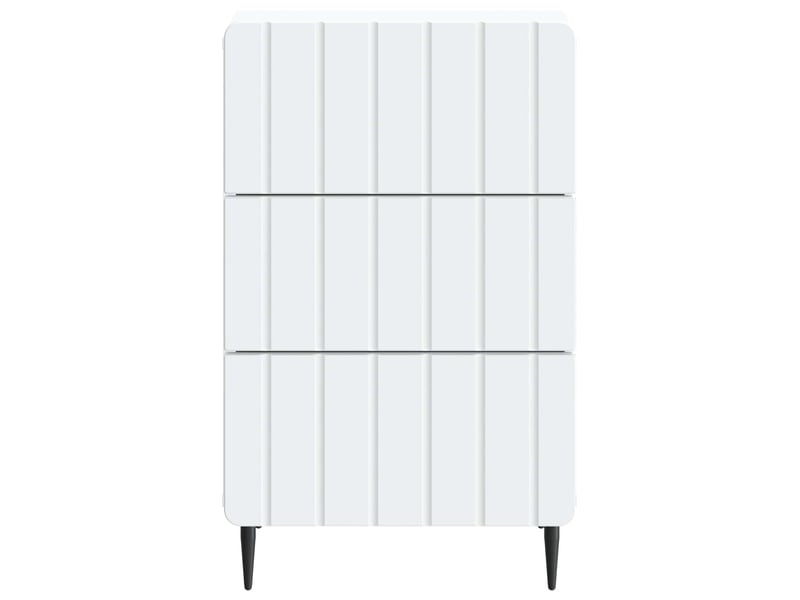 Table de chevet - cabinet de chevet - table de nuit blanc 43 x 41 x 68 cm bois d'ingénierie  - Conforama D