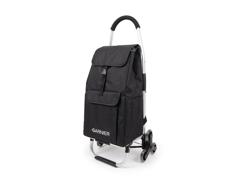  Garnier - caddy flex - noir - chariot de course pliable 3-en-1 - sac isotherme - 6 roues  - Conforama A