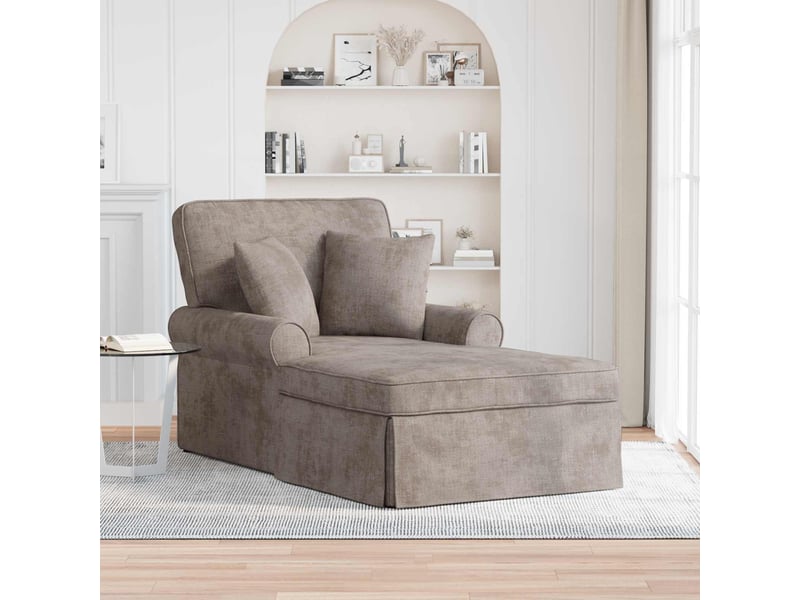  Vidaxl chaise lounge avec jupe sable 157 x 91 x 91 cm ares  - Conforama B