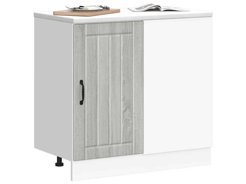  Meuble de rangement, meuble bas de cuisine sonoma gris bois d'ingénierie  - Conforama C