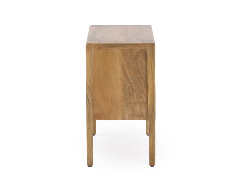  Table de chevet à 2 tiroirs en bois massif de manguier  - Conforama E