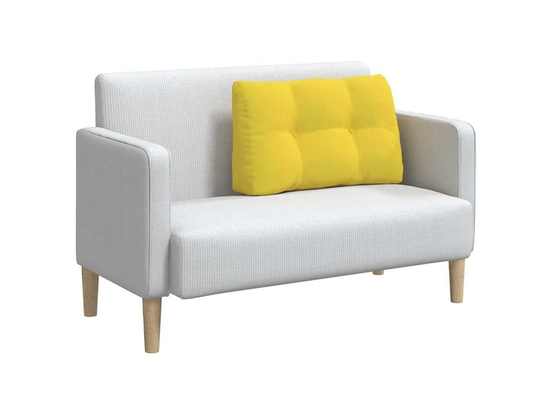 Coussin de dos, coussin de dossier jaune clair 80 x 24 x 50 cm tissu cf54792 - Conforama C