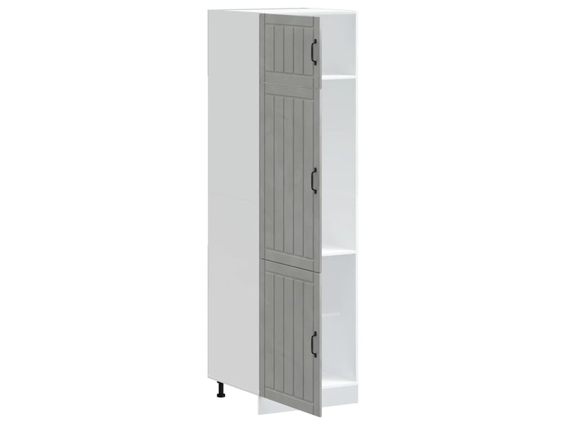  Meuble de rangement, armoire de cuisine lucca gris béton bois d'ingénierie  - Conforama D