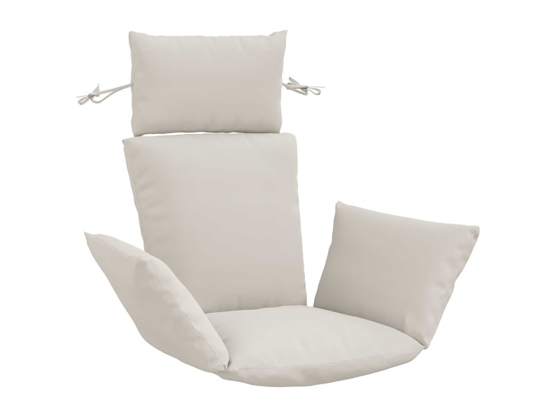  Coussin pour balançoire de chaise d'œuf, coussin d'intérieur et d'extérieur adirondack putten 100 % polyester blanc cf50061  - Conforama B