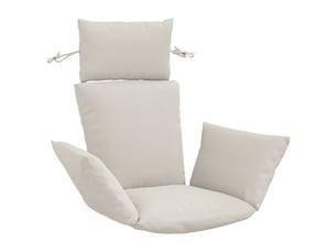 Coussin pour balançoire de chaise d'œuf, coussin d'intérieur et d'extérieur adirondack putten 100 % polyester blanc cf50061
