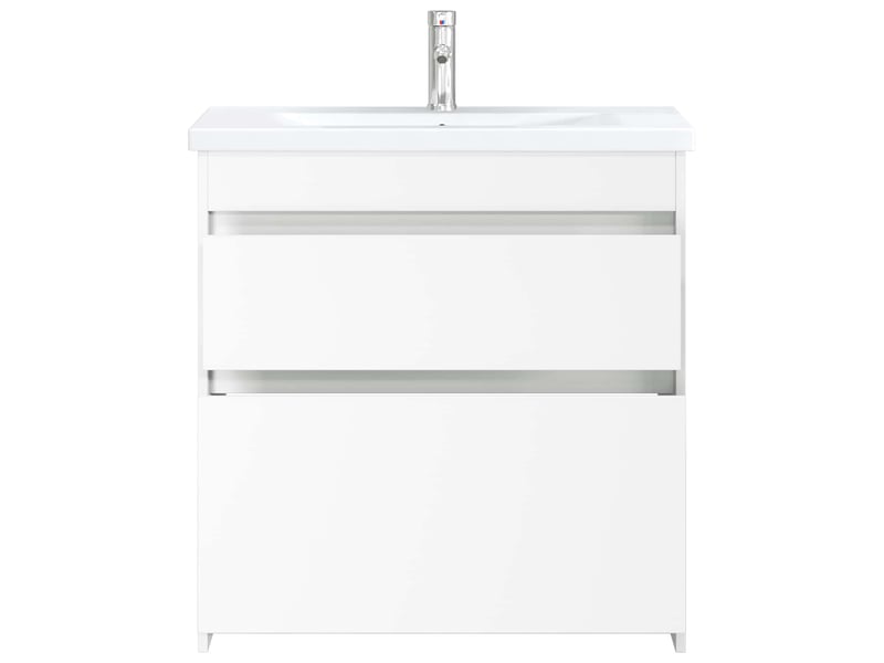  Ensemble de mobilier de salle de bain blanc 81x40x84.5 cm shl1564  - Conforama C