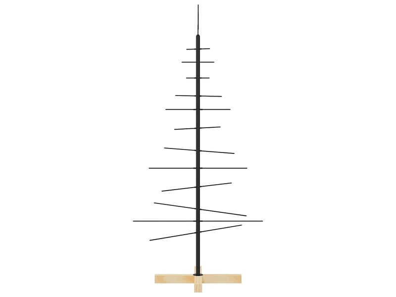  Arbre de noël, sapin de noël en métal avec base en bois noir 120 cm  - Conforama D
