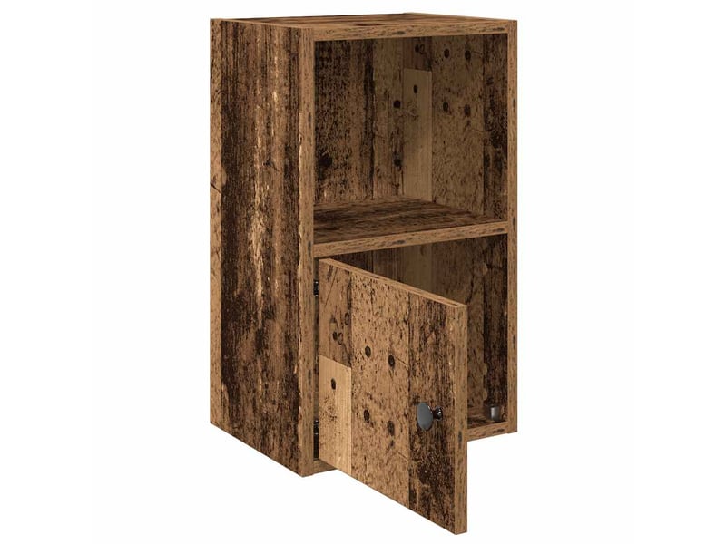  Bibliothèque, meuble de rangement salon vieux bois 31x24x52 cm bois d'ingénierie  - Conforama D