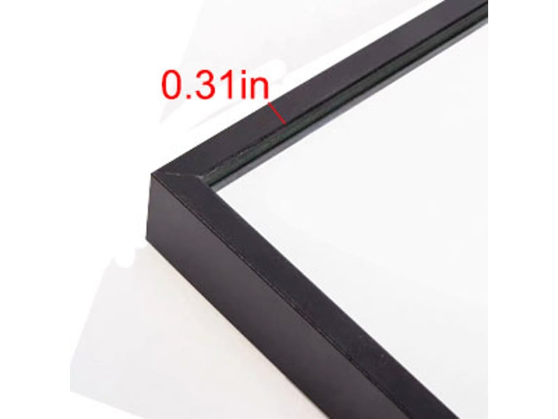  Miroir sur pied - 150 x 40 cm - noir - miroir plein pied rectangulaire en verre de sécurité, cadre en alliage d'aluminium, design moderne  - Conforama E