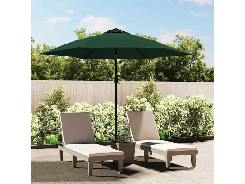  Parasol- ombrelle de jardin vert 3 m mât en acier  - Conforama A