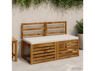 Lot de 2 coussins de banc, coussins d'assise soest 100 % polyester blanc cf57031