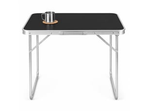 Table de jardin bistrot pliante avec pieds repliables et poignée de transport, pour camping, noir, 70 × 50 × 60 cm
