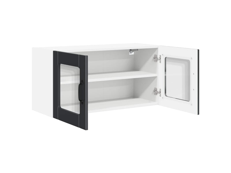 Cabinet de verre mural porto noir 80x31x40cm - Conforama E