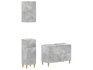 Ensemble de meuble de salle de bain 3 pièces arnhem gris béton cf63322