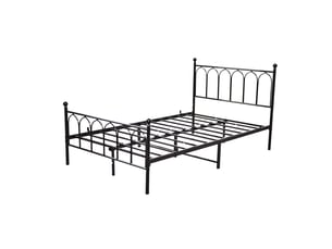 Lit simple 90x200 cm <strong>COVREO </strong>  <strong></strong> coloris noir