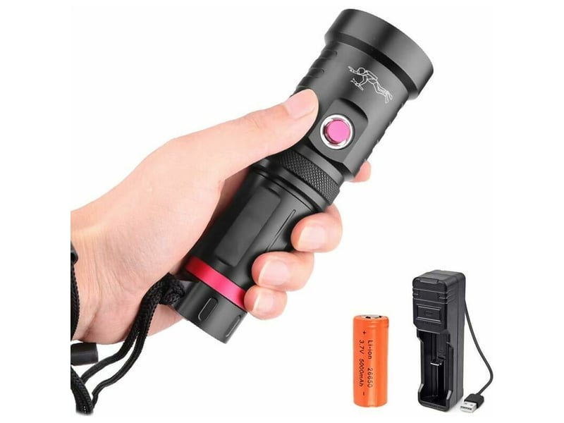 Lampe torche led puissante, 10000 lumens lampe de poche  - Conforama A