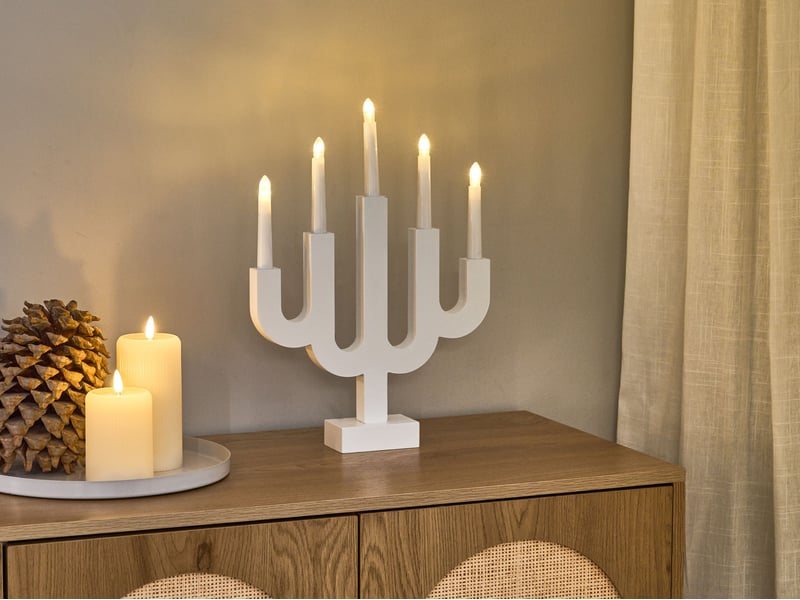  Décoration de noël led bjorkan 42 cm blanc  - Conforama B