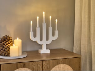 Décoration de noël led bjorkan 42 cm blanc
