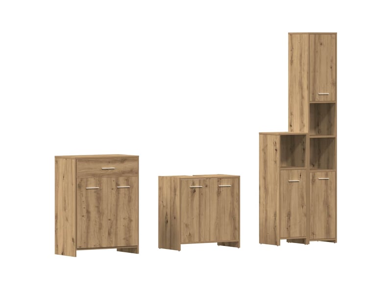  Ensemble de meubles salle de bain 4 pcs bois d'ingénierie cf63969  - Conforama A