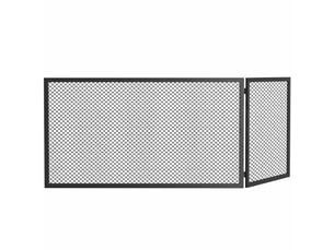 Pare-étincelles pliable en métal pour cheminée, 141 x 50 cm