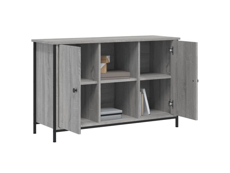  Meuble tv - banc tv - meuble de rangement sonoma gris 100x35x65 cm bois d'ingénierie  - Conforama D