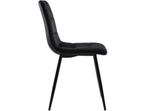 Lot de 4 chaises de salle à manger en velours noir