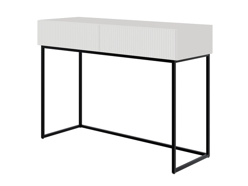 Selsey veldio - coiffeuse avec tiroirs - 110 cm - blanc - avec pieds ...