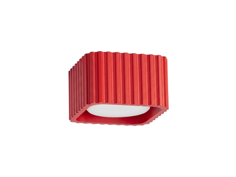  Plafonnier riff 1 rouge gx53 aluminium moderne 6x10x10cm SL.3088 - Conforama A