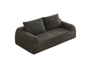 Canapé droit fixe <strong></strong> <strong></strong> 2 places Tissu gris